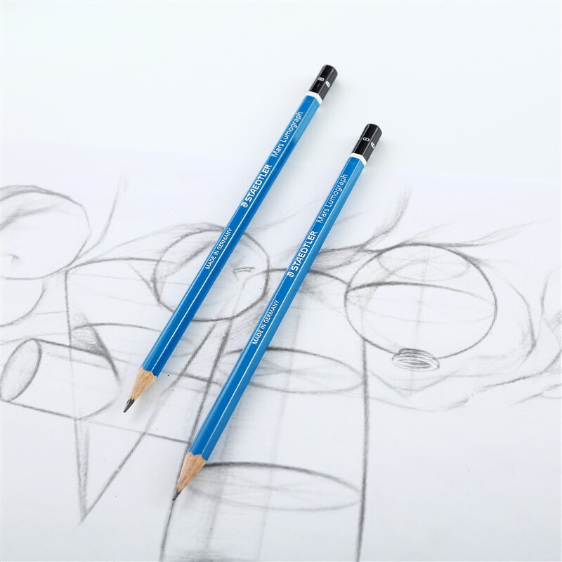 施德楼(STAEDTLER)素描铅笔100蓝杆专业绘图绘画学生速写工具-