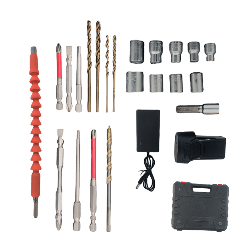 菁普华充电式手电钻电动螺丝刀双速锂电钻16V2.0Ah套图片