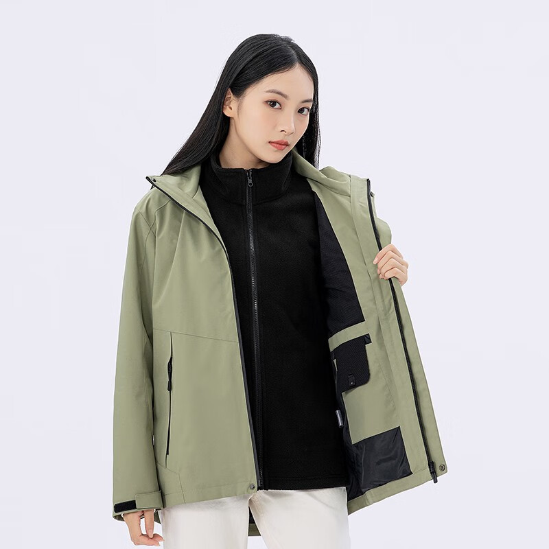 三极 TP8449 三合一冲锋衣两件套可拆卸羽绒内胆 80羽绒