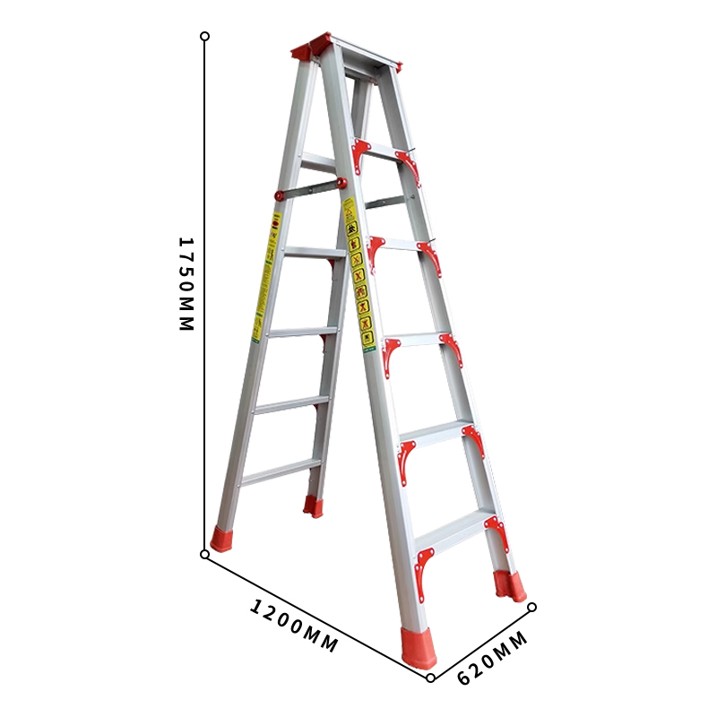 臻远 ZY4060612铝合金人字梯家用折叠梯双面扶梯加厚六步梯1.8米高清大图