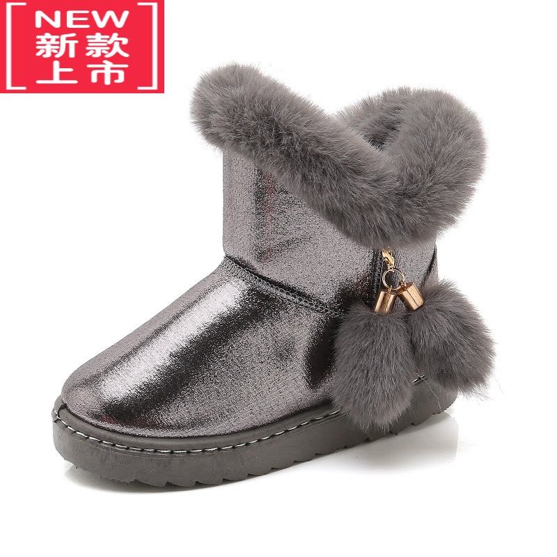 可莉允儿童雪地靴2022冬季新款短靴加绒冬鞋保暖雪地棉防水棉靴女童靴子图片