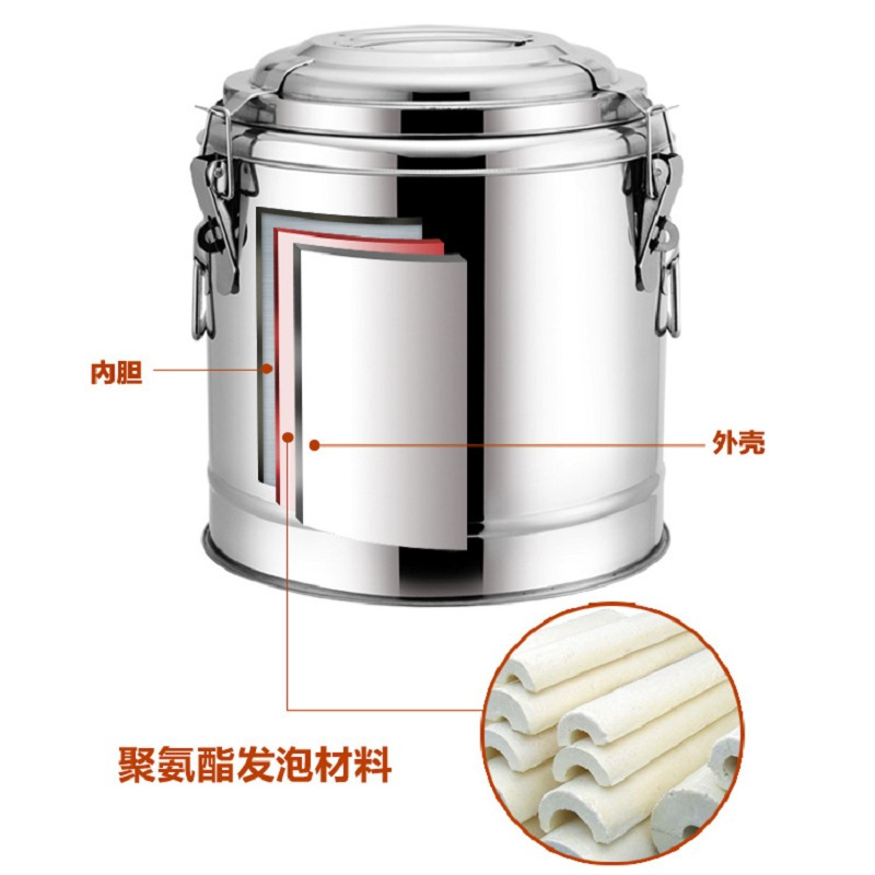 泽宇 50L 50升 不锈钢桶 商用保温桶大容量奶茶桶汤桶饭桶豆浆桶食堂专用桶茶水桶 T