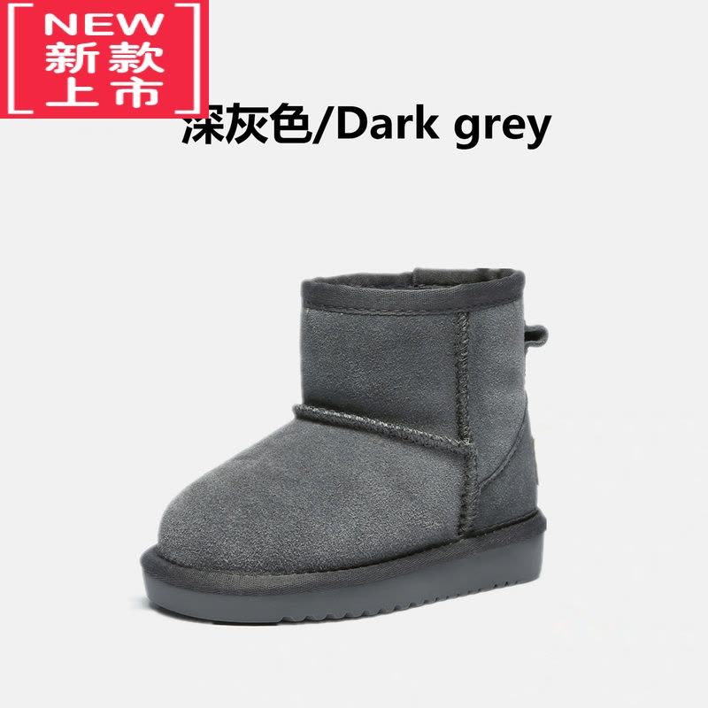 可莉允儿童雪地靴女童短靴子冬大男童靴加绒保暖小宝宝棉鞋东北亲子图片