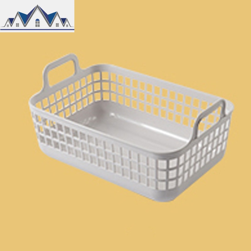 桌面收纳筐塑料篮子收纳篮杂物零食置物篮洗浴洗澡篮储物框长方形 三维工匠高清大图