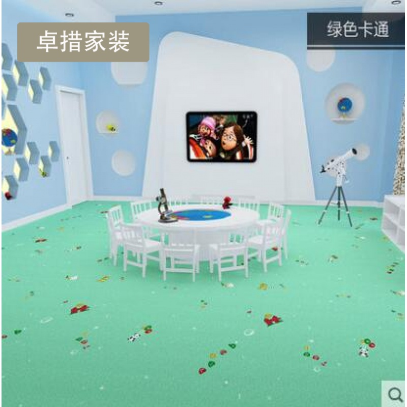 塑胶地板PVC地板革环保耐磨防水地板贴办公家用地胶工程革壹德壹