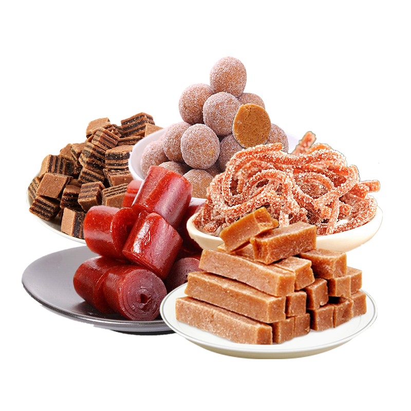 山楂蜜饯800g5种山楂零食800g山楂球山楂块山楂丝山楂条山楂卷蜜饯