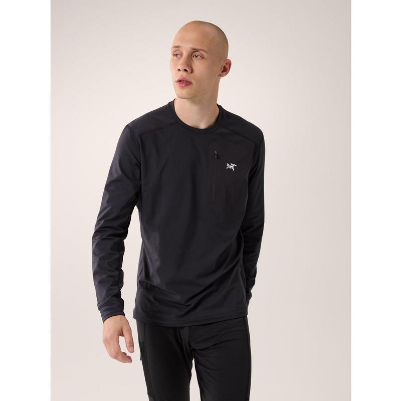 arcteryx始祖鸟rholtcrewneckm男款春秋季纯色速干圆领长袖t