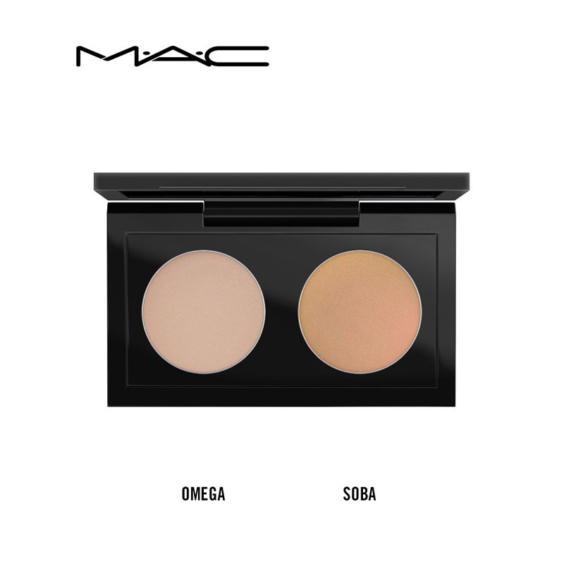 《七夕礼遇》MAC/魅可焦点眼影双色组 大地色桃花妆眼影盘哑妆 Omega+SOBA