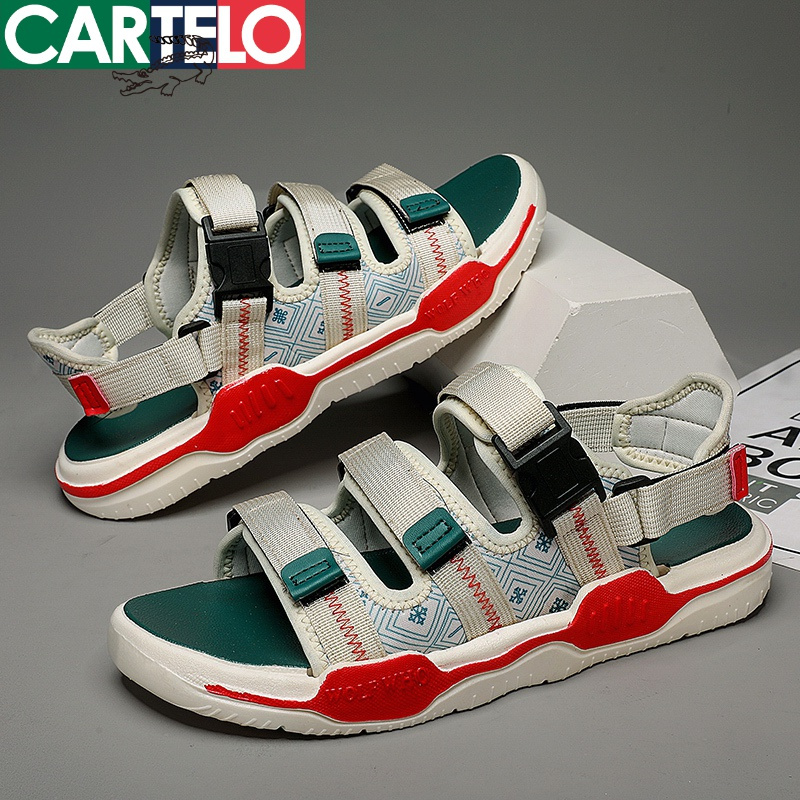 [线下专柜同款]卡帝乐鳄鱼(CARTELO)新款透气凉鞋男夏季休闲运动凉拖鞋