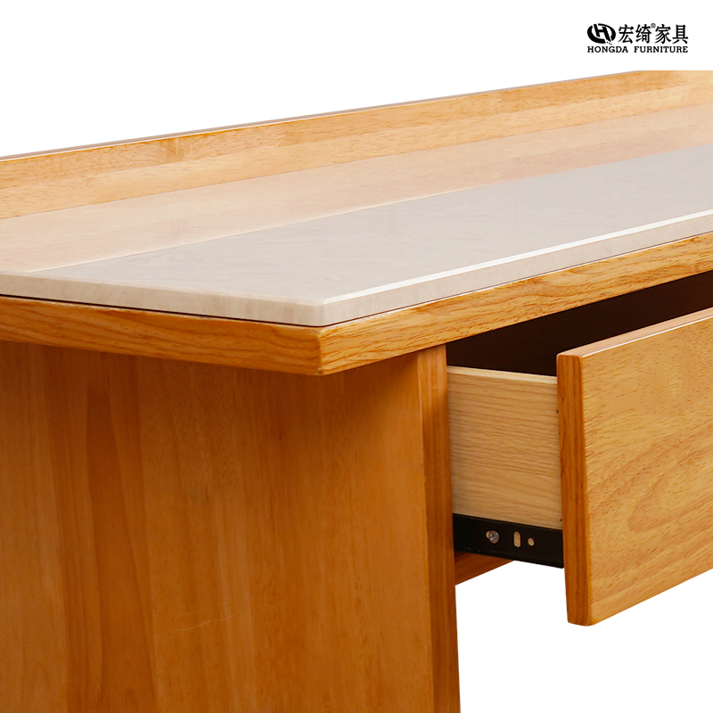 宏绮家具 书桌 大理石书桌 原木色 1800*400*750