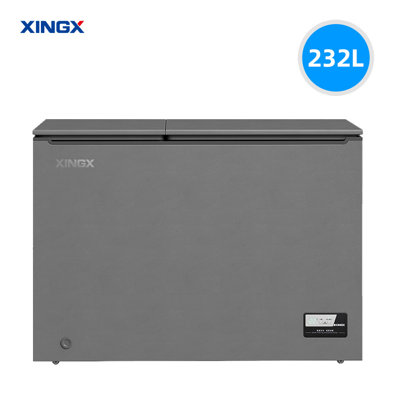 星星（XINGX）BCD-232WKA大容量家用商用风冷无霜抑菌净味双温双箱冰柜卧式顶开门冷柜
