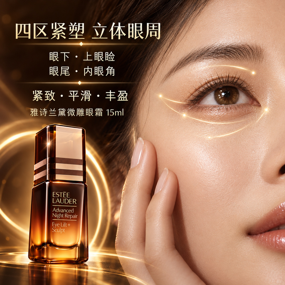 雅诗兰黛ESTEE LAUDER小棕瓶眼霜15ml紧致淡纹保湿修护滋养眼周改善干纹细纹眼部护理赠随机小样高清大图