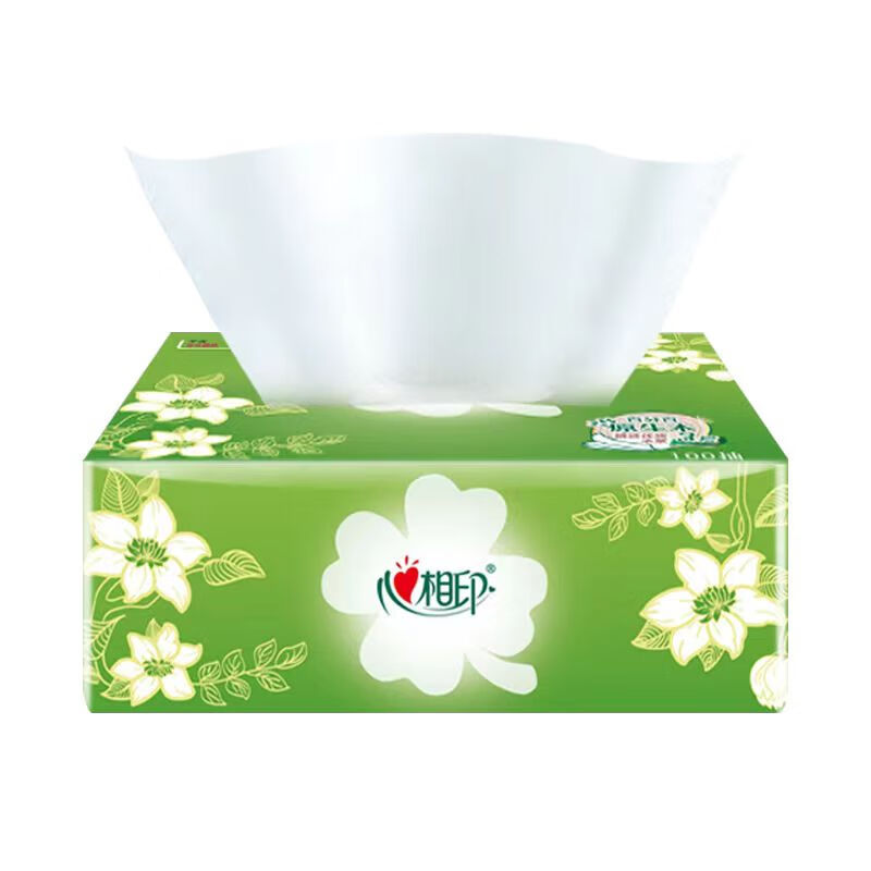 [AH]心相印四叶草抽纸3层100抽*2包面巾柔韧亲肤家用纸巾高清大图