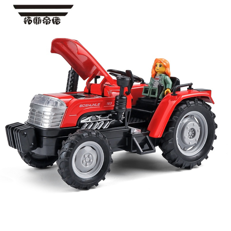 拓斯帝诺儿童玩具男孩汽车模型仿真农夫车农场回力小汽车玩具