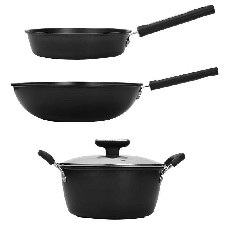 十八子作美家手作锅具三件套 HM-202-3高清大图