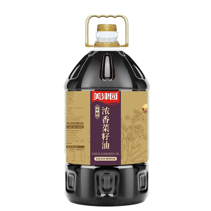 美津园小榨浓香菜籽油5L