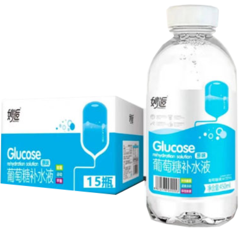 妙逅 葡萄糖补水液 450ml*15瓶 箱高清大图