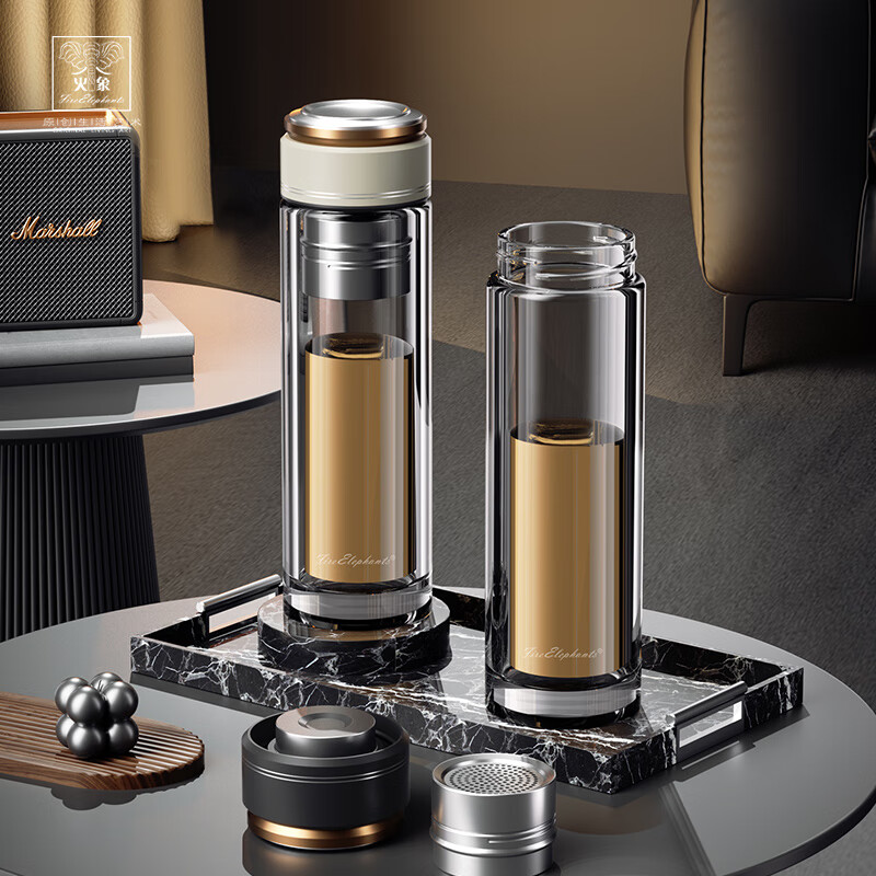 火象磁吸泡茶师玻璃杯350ml个高清大图