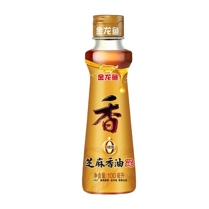 金龙鱼纯芝麻香油100ml*4瓶 玻璃装 芝麻油小磨 组合装拆分发货高清大图