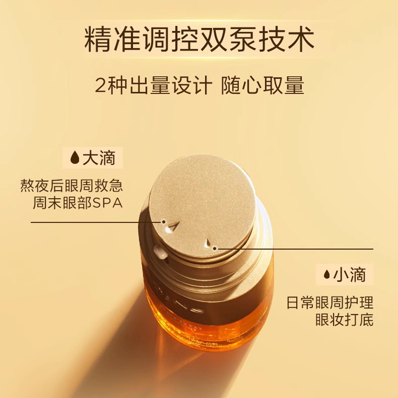 娇韵诗(CLARINS) 双萃精华眼霜 紧致精华 眼部精华 补水保湿淡化细纹 双萃焕活眼部精/华20ml高清大图