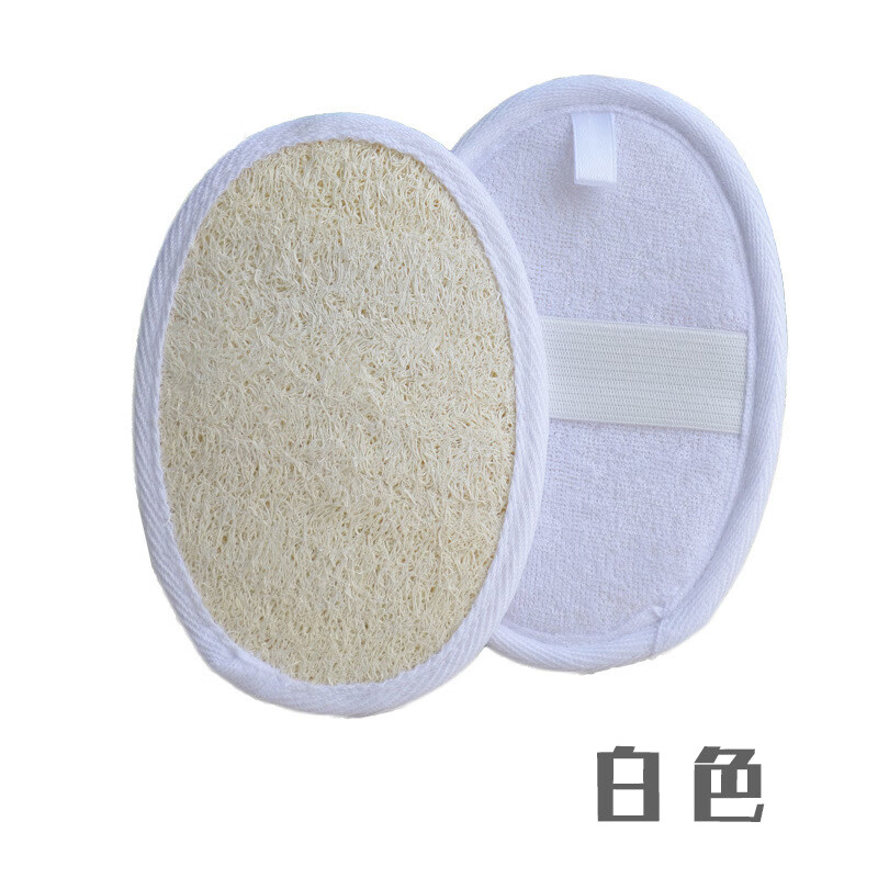 谋福 清洁巾 丝瓜络浴擦搓泥 搓背浴球【白色10*14.5cm(5个)】