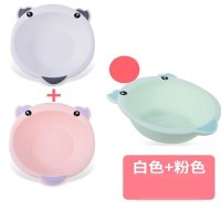 创意可爱简约现代2个3装婴儿洗脸盆塑料家用宝宝卡通小盆子儿童新生儿用品PP屁屁股清洁工具清洁用品生活日用