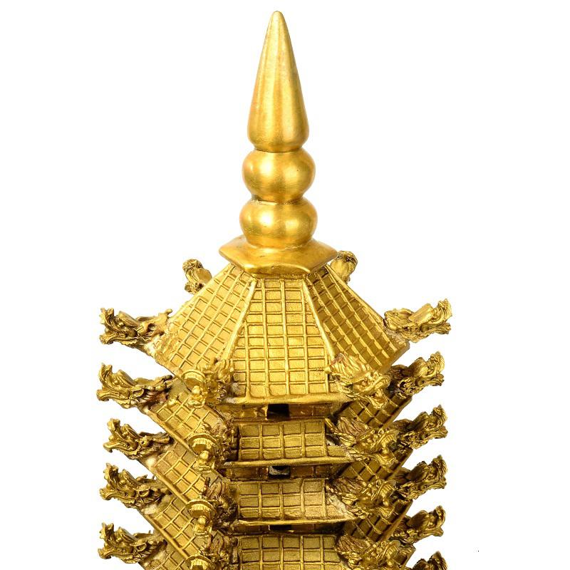 家柏饰(CORATED)文昌塔铜 九层文昌塔办公室装饰摆件升迁超大号高清大图