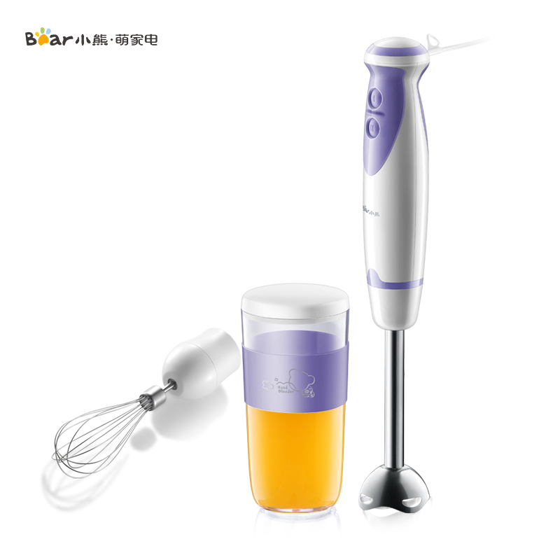小熊(bear)搅拌器 JBQ-D1355 手持料理棒料理机搅拌机榨汁机绞肉机家用多功能婴儿辅食机 单台价格