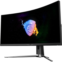 微星 MSI 34英寸显示器显示屏 1000R 带鱼屏 WQHD 165Hz HDR400 月神 MPG ARTYMIS 343CQR高清大屏家用办公游戏电竞显示屏