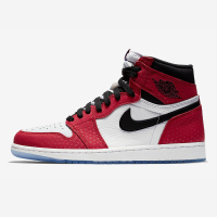 AJ1 Air Jordan 1 High漫威蜘蛛侠联名配色男士红白高帮 防滑耐磨橡胶 篮球鞋 555088-602