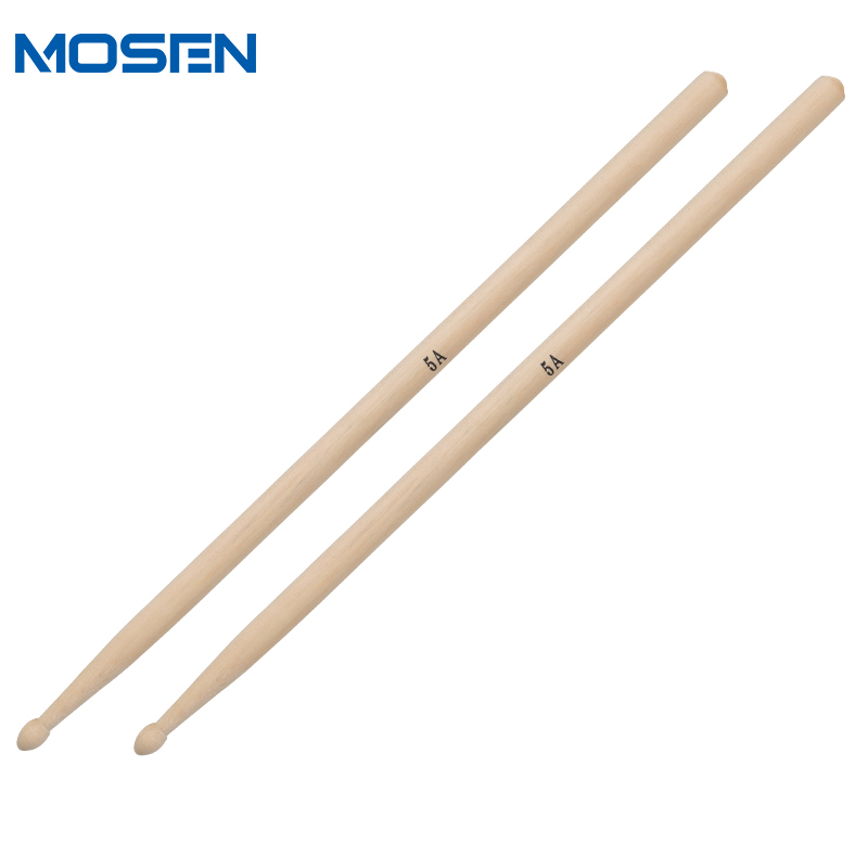 莫森(MOSEN)MS-13P 鼓棒架子鼓鼓槌5A哑鼓枫木鼓锤电子鼓爵士鼓打鼓锤一对装 原木色
