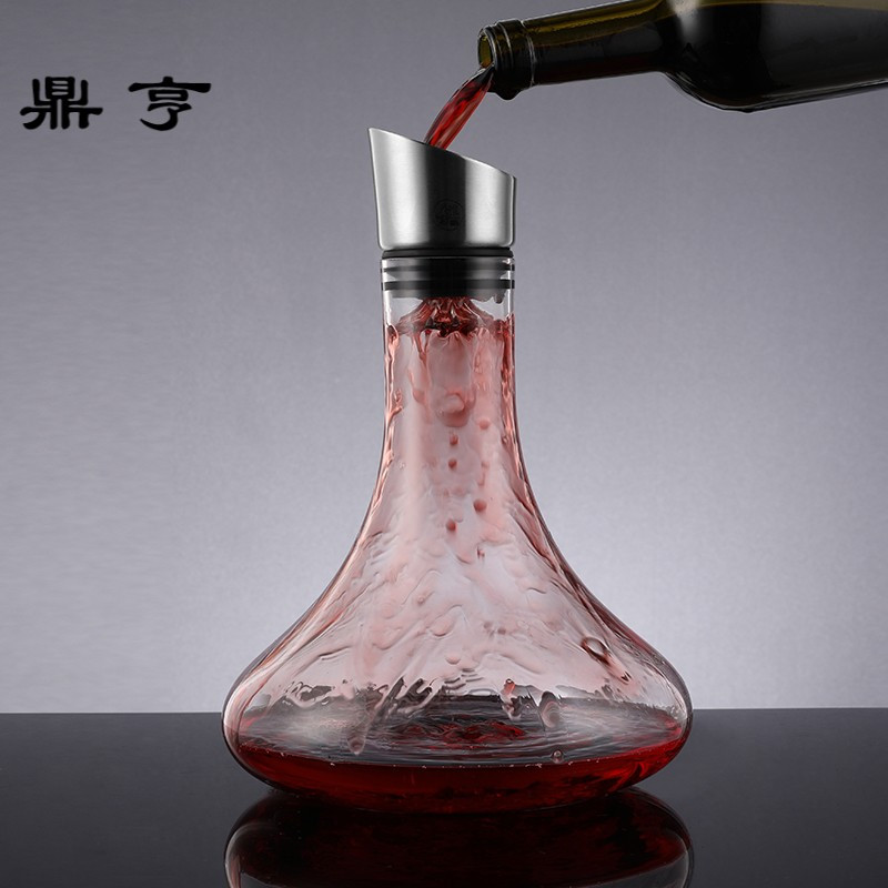 鼎亨 欧式瀑布醒酒器水晶玻璃醒酒器红酒葡萄酒家用过滤分酒器