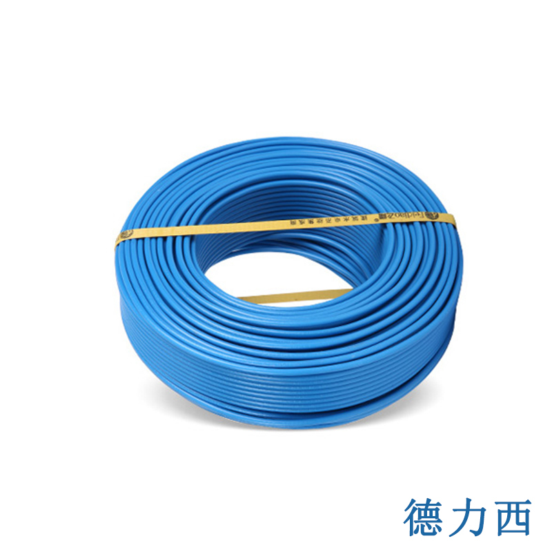 德力西 塑铜线 BV 6平方 100米/卷 (单位:卷) 蓝色