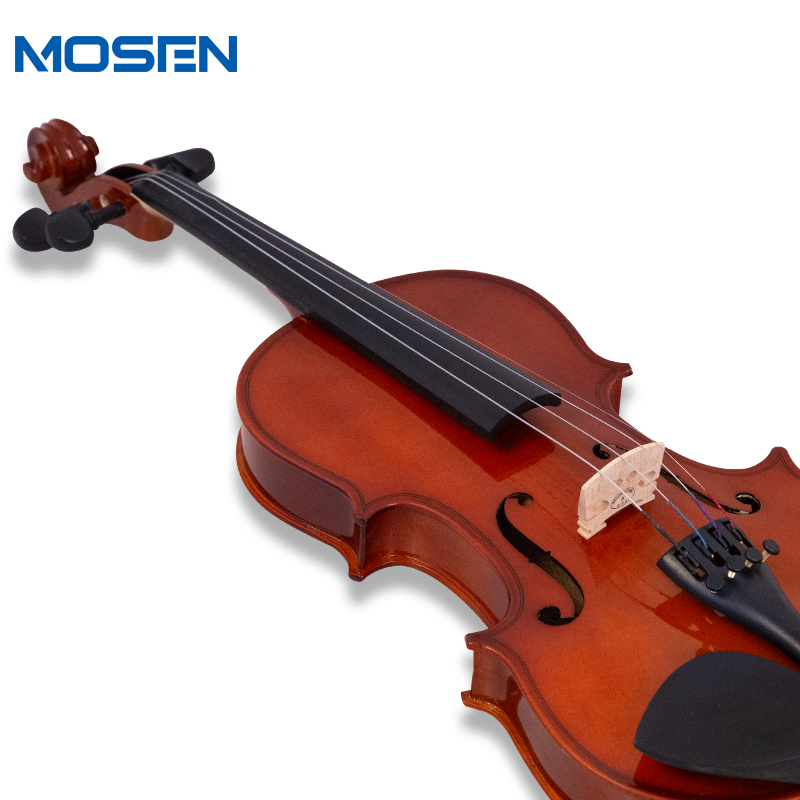 莫森mosenms828w实木金典小提琴初学款自然风干西洋乐器亮光参数