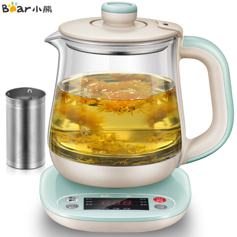 小熊(bear) 养生壶 YSH-A08H1燕窝壶花茶壶煮茶壶多功能玻璃煮茶器电热水壶 单台装