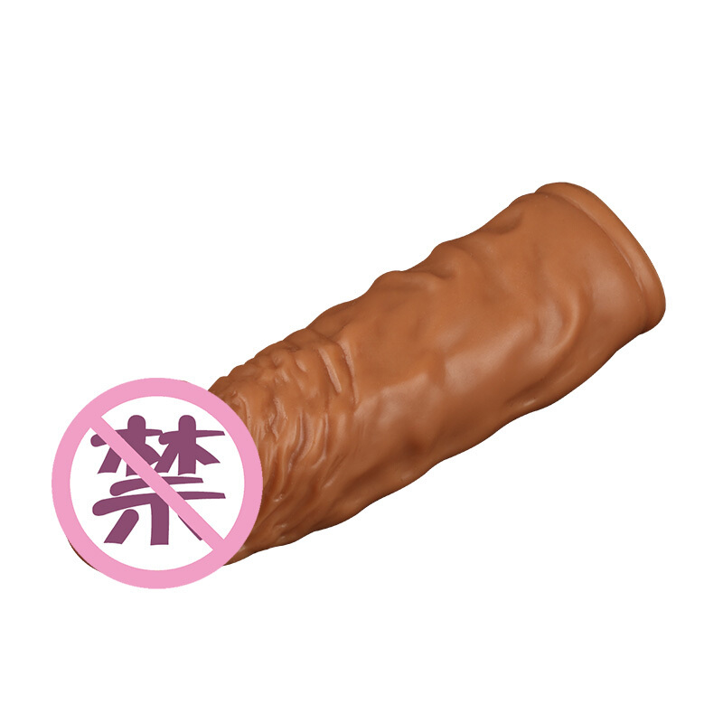 云曼 加长套7厘米狼牙套男用加长加粗大颗粒锁精男性龟亀头套震动套环阳具套夫 液态硅胶套短款加长套(加长3.5厘米)