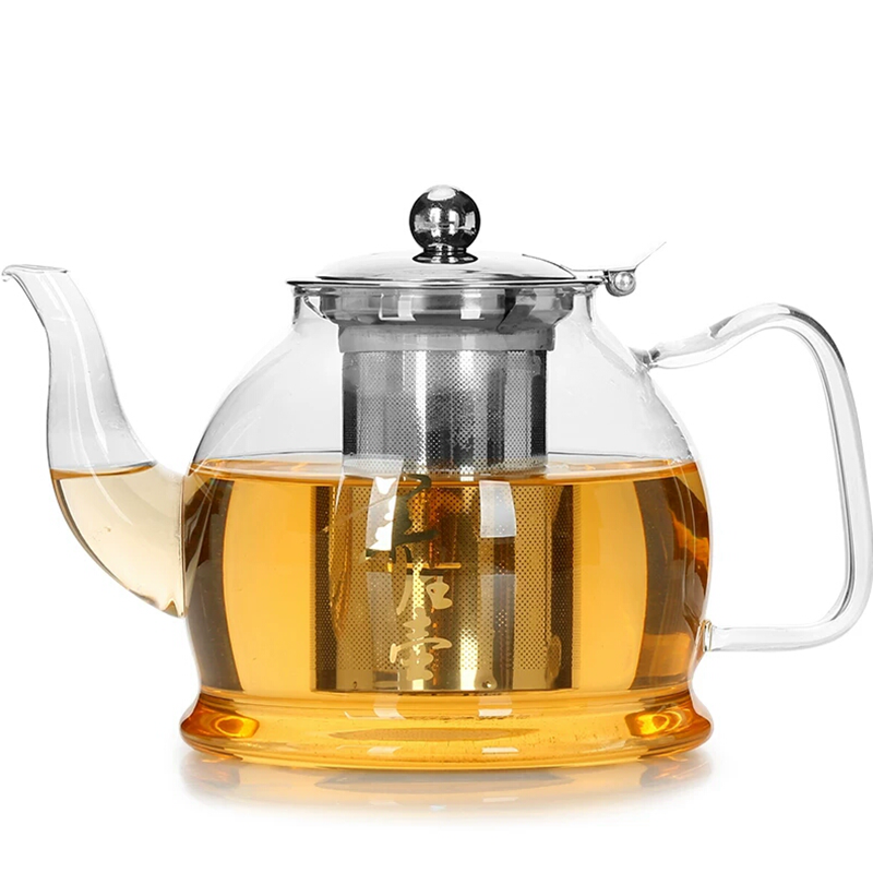 电磁炉单壶1200ml 养生玻璃煮茶壶电磁炉茶具烧水壶耐热玻璃茶壶平底透明单壶可加热