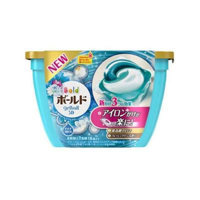 日本原装P&G宝洁 碧浪洗衣球 3D凝珠18粒浅蓝色百合花香型