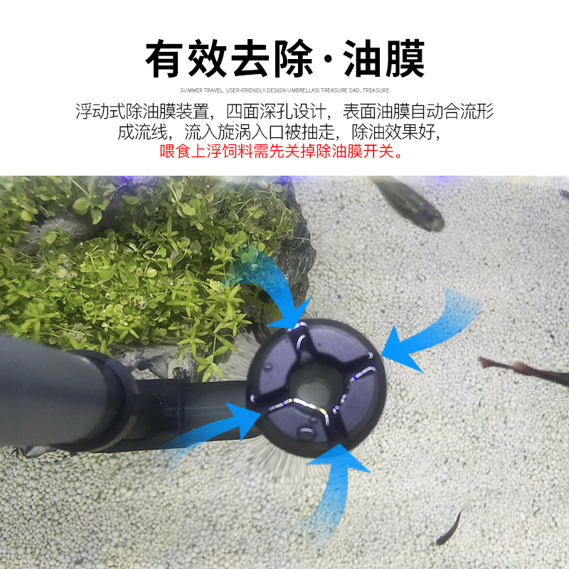 小金鱼缸瀑布过滤器增氧泵水族箱壁挂式外置小型过滤器高清大图