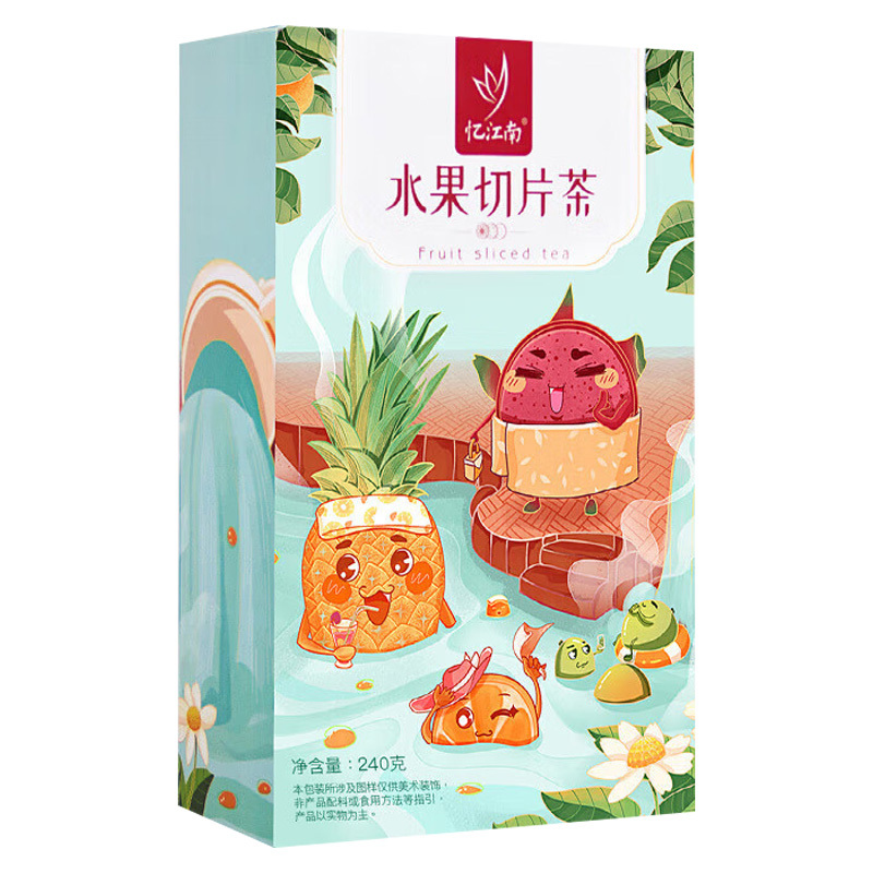 忆江南养生茶水果切片茶酸甜双口味水花果茶饮料茶包盒装水果切片240g