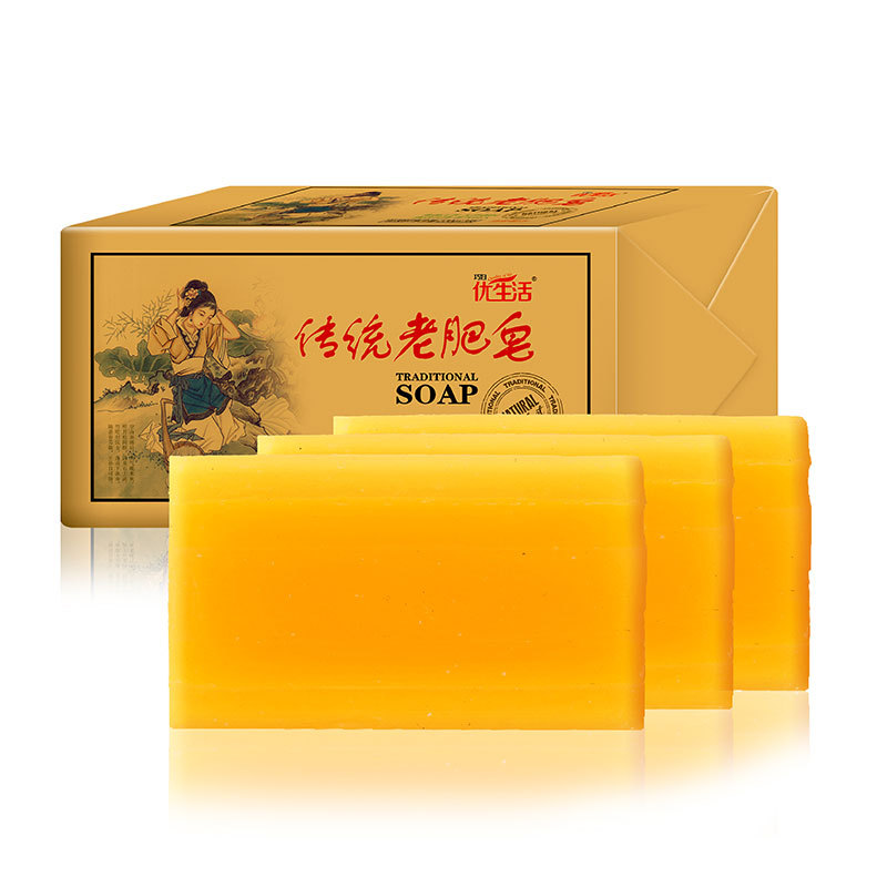 巧妇优生活洗衣皂180g*12块家庭装去污渍老肥皂香味持久手工透明皂高清大图