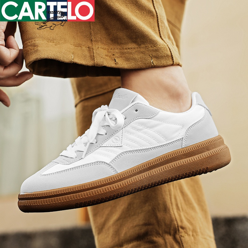 线下专柜同款卡帝乐鳄鱼cartelo新款百搭男鞋板鞋帆布鞋休闲鞋小白鞋