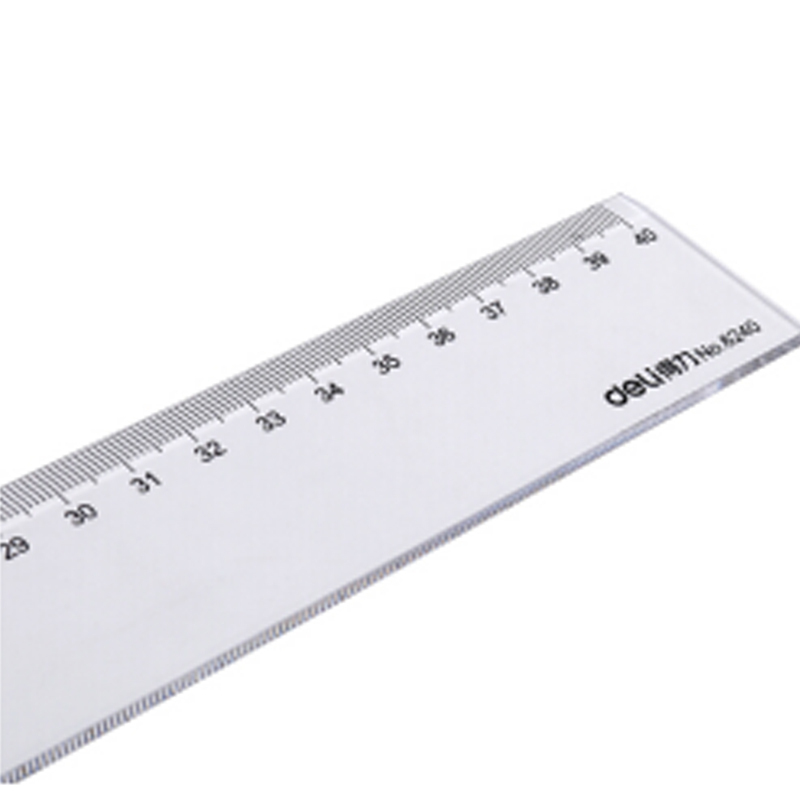 得力(deli) 塑料直尺20cm/30cm/40cm厘米学生尺子文具绘图制图刻度尺 40cm 6240