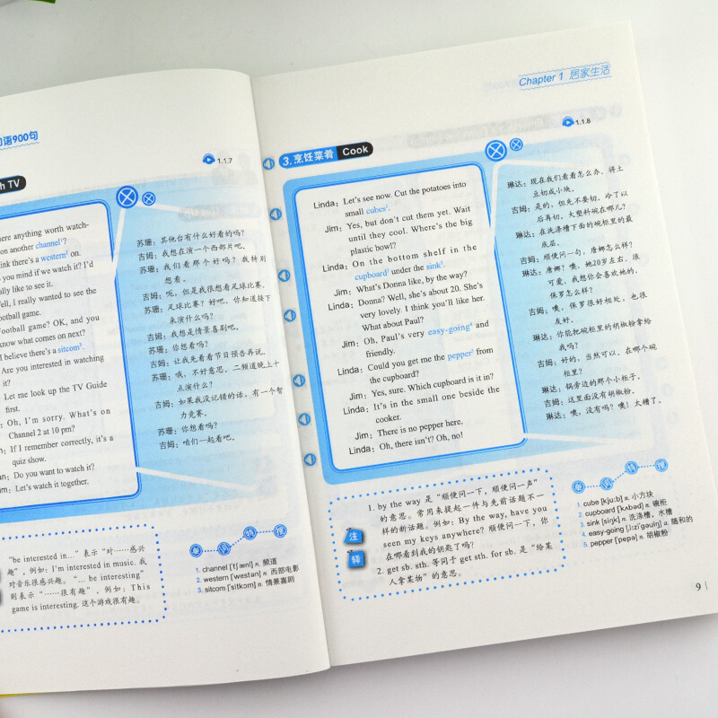 [正版]日常交际英语口语900句(附音频)日常英语口语入门书 900句玩转口语 英语口语900句日常交际生活出国口语大全
