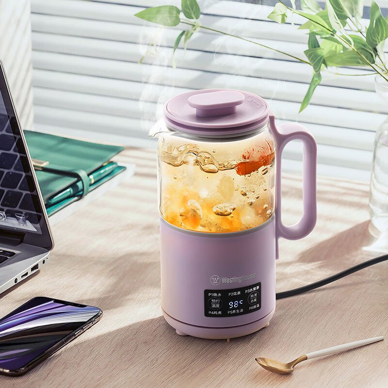 西屋(Westinghouse)养生壶 迷你玻璃煮茶器家用花茶壶黑茶燕窝银耳 多功能养生杯 WEK-C56高清大图