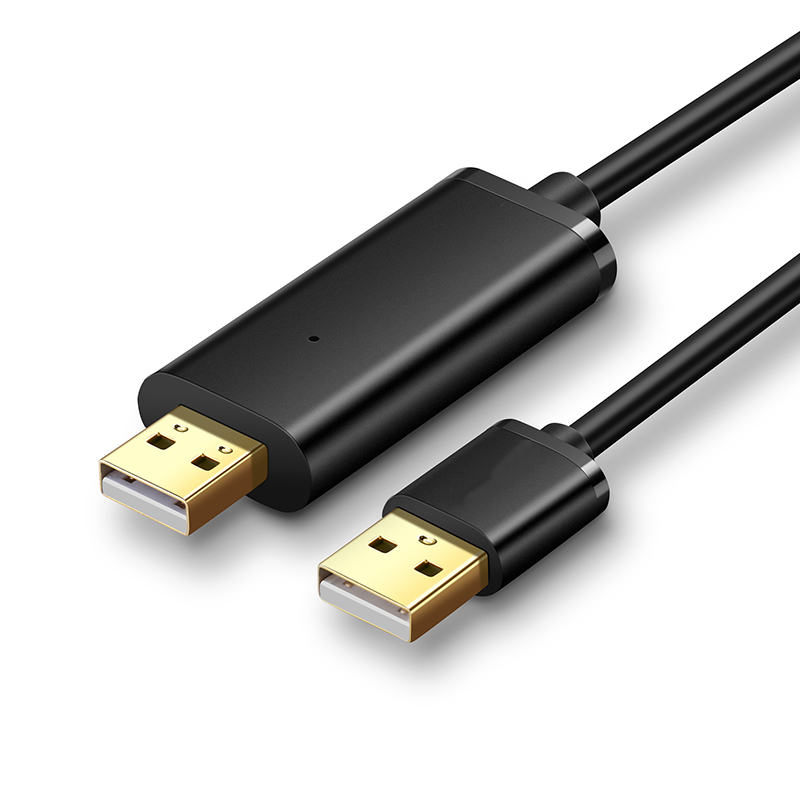 晶华usb20对拷线电脑数据互传共享键盘鼠标usb数据线2米单个装视频