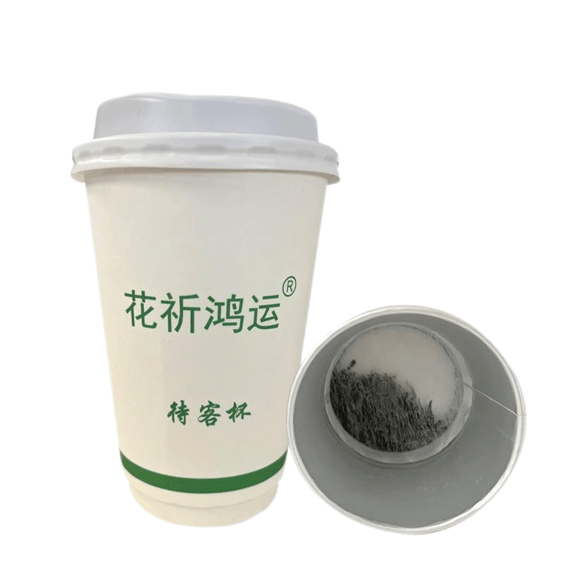 花祈鸿运绿茶隐茶杯带盖 2克杯图片