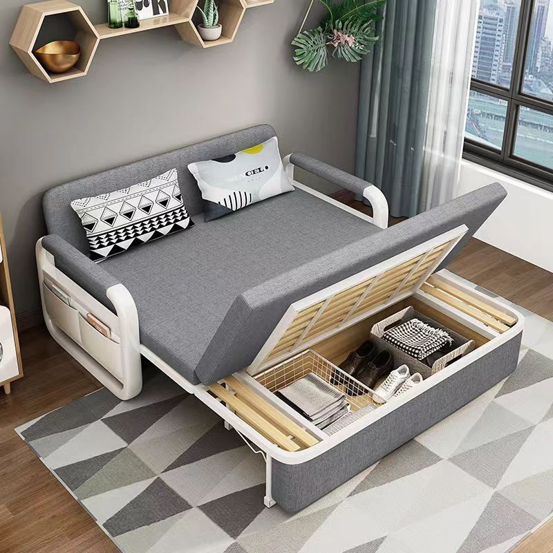 三折布艺沙发床折叠带储物沙发床12001900张