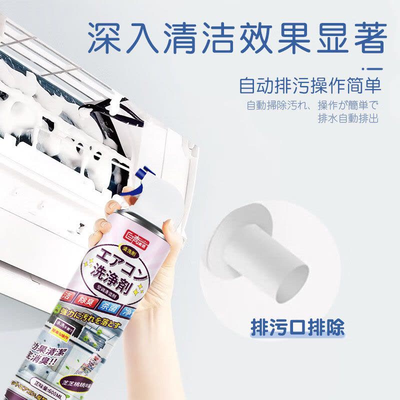 巨奇洗空调深入清洗剂家用桃子味强力去污涤空调内外机清洁剂工具2848图片