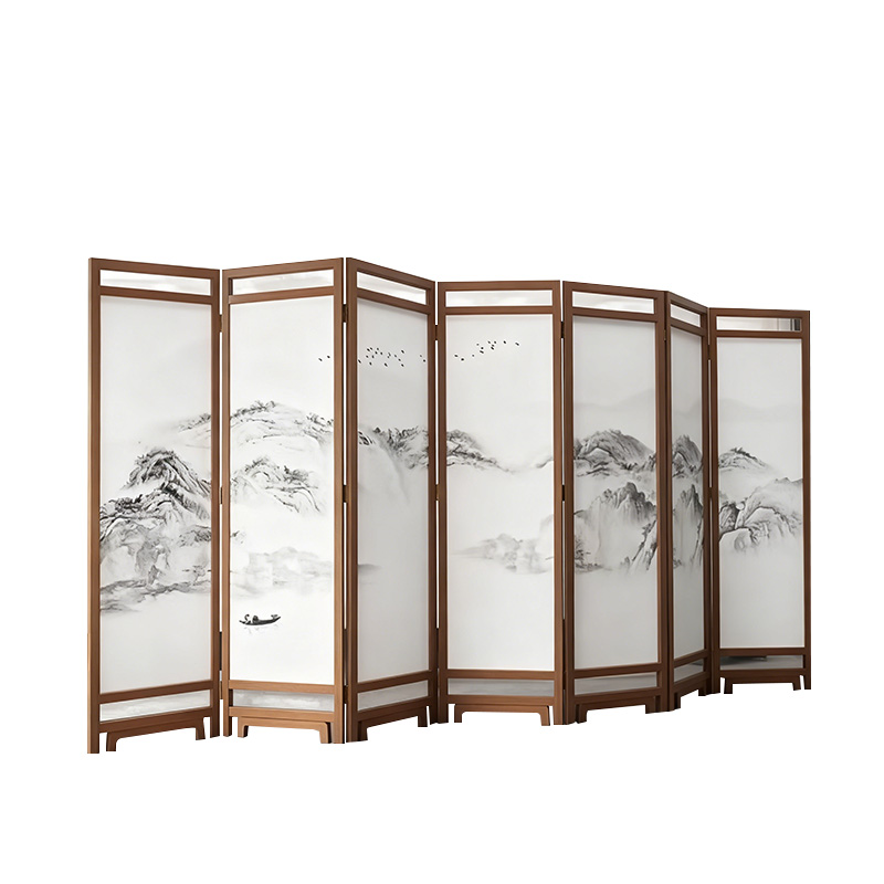 实木屏风展示架 可折叠高清大图